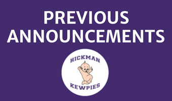  Kewpie logo with the words Previous Announcements